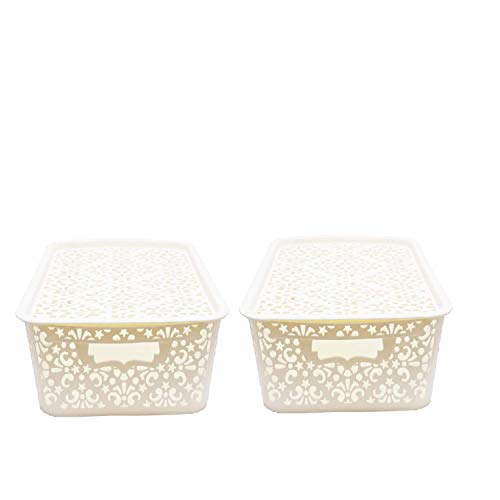 See full amazon price history chart for SIMPARTE Plastic Turkish Rectangular Basket With Lid For Kitchen, Vegetables, Toys, Books, Office, Stationery, Utility, Cosmetics, Accessories, Closet, Wardrobe (Cream, Medium, Set Of 2) SIMPARTE Plastic Turkish Rectangular Basket With Lid For Kitchen, Vegetables, Toys, Books, Office, Stationery, Utility, Cosmetics, Accessories, Closet, Wardrobe (Cream, Medium, Set Of 2) (B08234P7KJ) Amazon Price History, Amazon Price Tracker