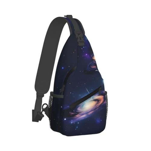 Mochila Bandolera Urbana Impresa Galaxy Unisex miniatura 2