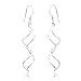 Produktbild Ohrhänger Spirale silber - Silberschmuck Ohrringe Ohrschmuck Doppelspirale 7x47mm aus 925 Sterling Silber #SO-14