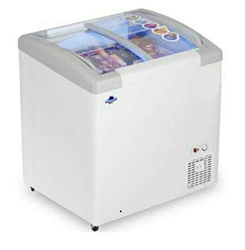Image of Rockwell GFR250ICGT Curved Glass Green Deep Freezer-209 Ltr (In-built LED, 5 yrs Compressor warranty, Upto 53% power saving)
