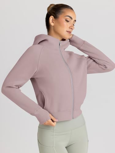 Image of Trendy Queen Womens Zip Up Hoodies Cropped Jackets Fall Clothes 2026