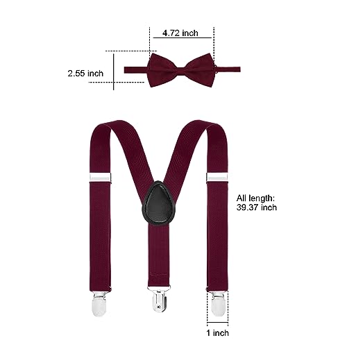 Image of Haysandy 6 Set Men Suspender and Bow Tie Set Bulk Pack Y Back Y Shape Adjustable Elastic Suspender for Adult Women