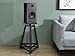Monolith Easel Style Speaker Stand, 24in (Each) Adjustable Spikes, Supports up to 100 LBS, Sturdy Construction, Compatible with Most Bookshelf Speakers