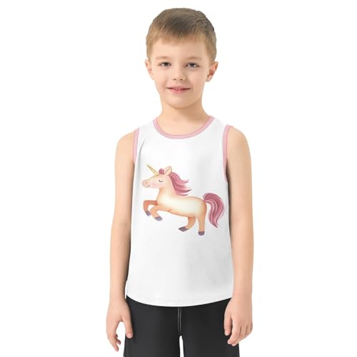 Baby Boys Sleeveless Tank Top Unicorn Toddler Athletic Vest 3-10T2