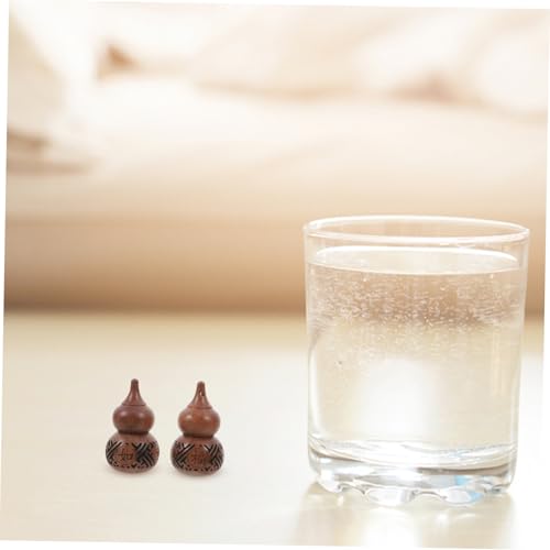 Sachet de madera con escultura calabaza 2 pcs miniatura 7