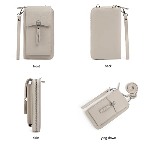 Small Genuine Leather Crossbody Bag for Women Rfid Blocking Cell Phone Wallet Purse Handbag with Card Slots2