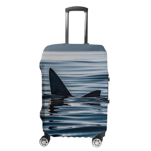 Carry on Luggage Cover Shark Fin Water Suitcase Covers for Luggages Tsa Approved Travel Luggage Sleeve Protector Elastic Suitcase Protector Anti-Scratch Washable Fits 19-30 Inch Case -L