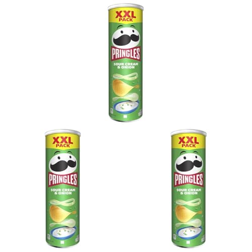 Pringles Sour Cream & Onion 185g (packaging puede variar) (Paquete de 3)