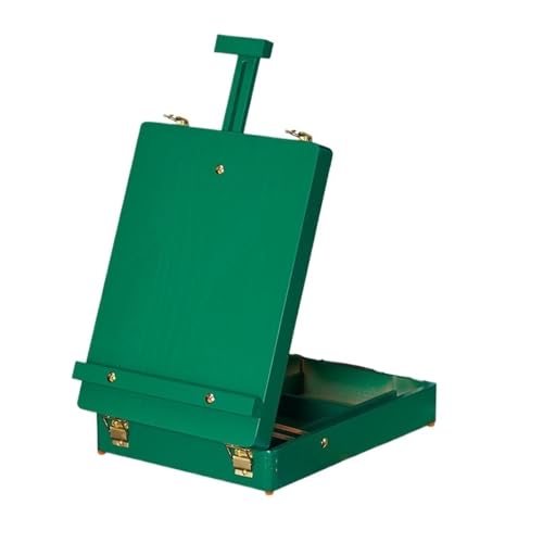 NDRFAWY 卓上イーゼル収納ボックス 調節可能 ポータブル 木製 アーティスト デスクトップ収納ケース 絵画イーゼルボックス 学生初心者 アーティスト向け