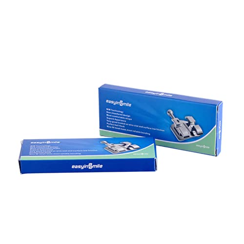 SNAWOP Dental Orthodontic Brackets 20PCS Mini Metal Braces Slot.022 Hooks (MBT 022 3 with Hooks)