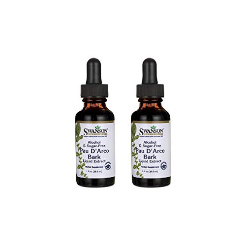 Swanson PAU D'Arco Bark Liquid Extract (Alcohol- & Sugar-Free) 1 fl oz Liquid 2 Pack