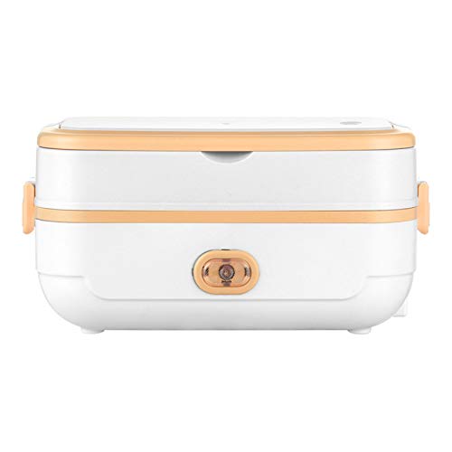 Thermische Brotdose Multifunktions-Brotdose Plug-In-Heizung Dreischichtiger Mini-Reiskocher Kochen,Yellow