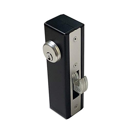 KIASET Hook Bolt Mortise Lock, Weldable Steel Hook Lock for Sliding Gate, Double Cylinder, 1-1/8" Backset