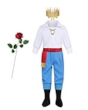 ♚【Größenauswahl】Jungen Prinz charmant Eric Royal Pretend Spielset sind in 4 Größen erhältlich: von XS bis L. Bitte beachten Sie unsere Größentabelle und wählen Sie die richtige für Ihren Prinzen aus.