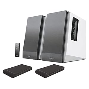 Edifier Studio R1700BT WS 2.0 luidsprekersysteem White ISO Set (actief paar speakers met Bluetooth & infrarood afstandsbediening incl. 2 absorberende platen) wit