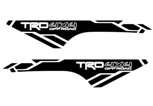 TRD 4x4 Off-Road Vinyl Decals, TT Bed Side Stickers 2013-2019, Set of 2, Black