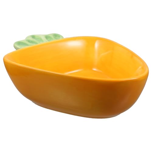 PRETYZOOM Carrot Shaped Snack Bowl Adorable Ceramic Food Container for Fruits Candies Dried Snacks for Home Kitchen Parties Multi Purpose Cute Serving Dish