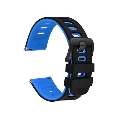 22mm\tgVJQX|[cxgɓKHuawei Watch GT2 46mm/Samsung Galaxy Watch 46mm Gear S3(Blue-Black Buckle,18mm)