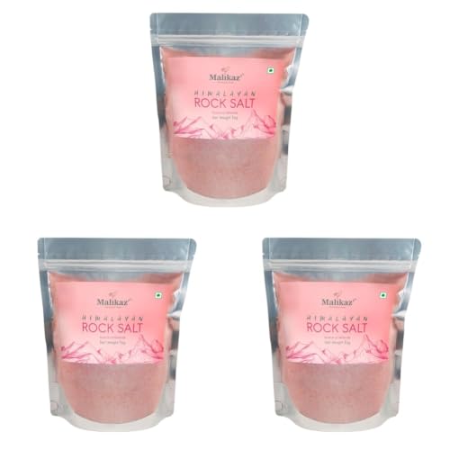 Image of Malikaz' The Royale Taste Malikaz' Himalayan Rock Salt Powder (Pink) Pouch, 1 Kg (Pack of 3)