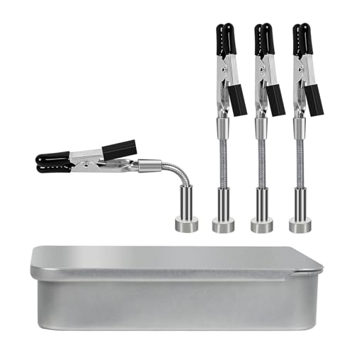 Soldering Helping Hands Station, NEWACALOX Magnetic Third Hand Helping Tool with 4 Soldering Helping Arms & PCB clamp Holder & PCB Holder Waterproof (XRG-D10-4)