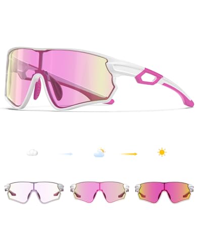 BEACOOL Gafas de Ciclismo Fotocromáticas Mujeres Gafas de Sol Deportivas Mujeres Hombres