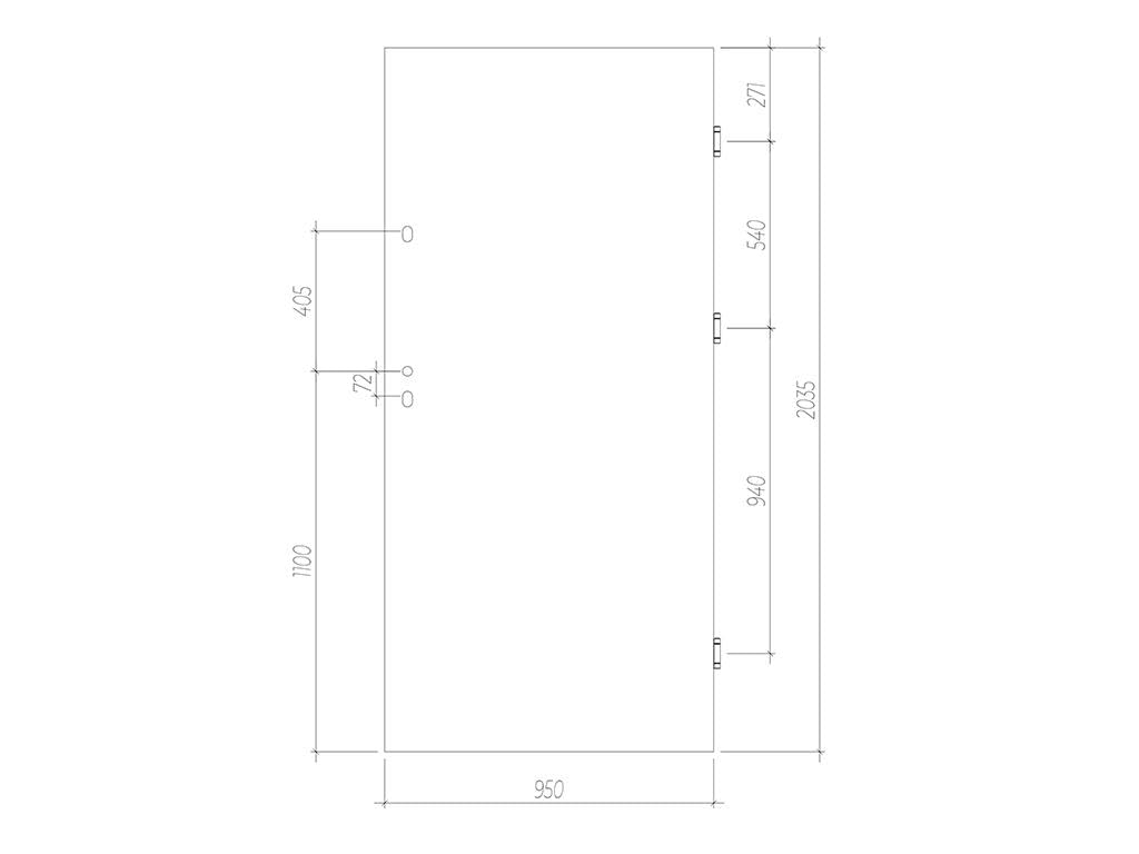 Venta-unica - Puerta de entrada de acero Alt. 207 x Ancho 100 cm antracita - se abre hacia la derecha AGUEDA