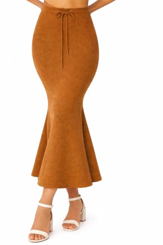 Image of Women's Seamless Cotton-Blend Saree Shapewear Petticoat - High-Waist Underskirt (S-XXL) - Fish-Cut, Breathable & Stretchable for Daily, Party