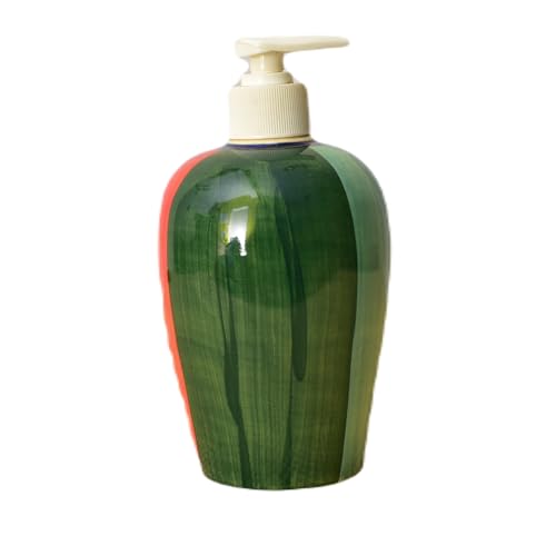Image of Ceramic Liquid Soap Dispenser, 450 ml, Finch | Refillable Pump Bottle for Hand Wash, Lotion, Shampoo & Kitchen Use, 2 Pieces