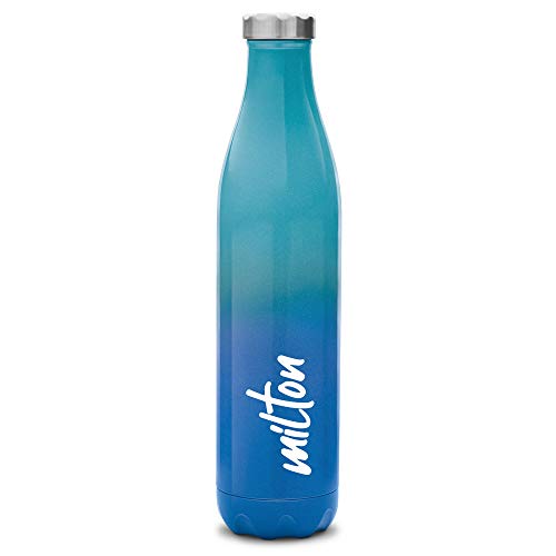 Milton Prudent 1100 Thermosteel 24 Hours Hot and Cold Water Bottle, 1023 ml, Blue | Leak Proof | Easy to Carry | Office Bottle | Hiking | Trekking | Travel Bottle | Gym | Home | Kitchen Bottle…