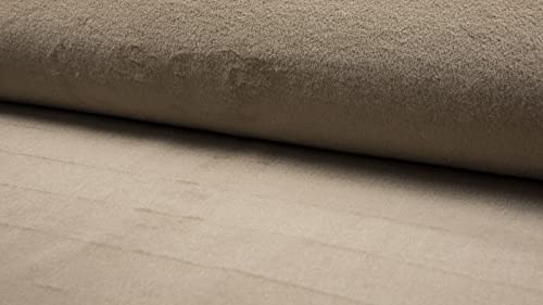 Tissu fausse fourrure sable 150x100cm coupon 1m pour fausse fourrure au mètre
