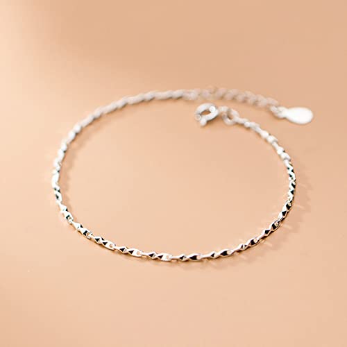 Bracelet en argent sterling S925 léger qui ne s'accroche pas aux vêtements