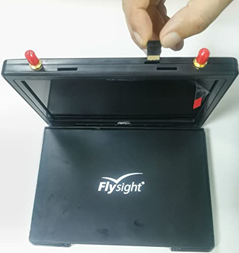 Image of Black Pearl RC801 FPV Monitor with DVR 5.8Ghz 40CH 7 inch HD Screen Diversity Receiver 1024x600 Monitor with Integrated Battery and Sunshade Hood for DJI Phantom (RPSMA ANT)