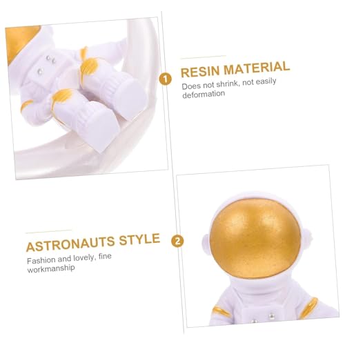 Image of YOURKARTS.COM Astronaut Dashboard Figure - Decorative Space-Themed Showpiece for Car Interior, Office Desk, Study Table & Home Decor | Astronaut Sitting on Moon Ornament | Premium Gift Item