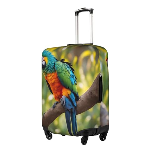 Fantastic Parrot Feather Print Unique Travel Luggage Cover Washable Anti Scratch Suitcase Protector for Vacation2