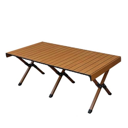 Tavolo pieghevole portatile, leggero, design arrotolabile, per campeggio, picnic, barbecue, attività in giardino