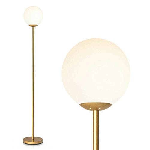 Tangkula Globe Mid Century Floor Lamp, Gold
