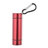 Quantum Abacus Mini-Aschenbecher/Taschenaschenbecher/Reiseaschenbecher aus Aluminiumlegierung, Zylinder mit Schlüsselanhänger, Farbe: rot, Mod. 8016-03