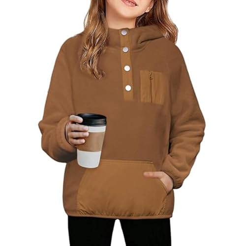 Boys Girls Fleece Hoodies Outerwear Toddler Kids Cute Hood Jacket Coat with Pocket Fall Winter Active Suits2