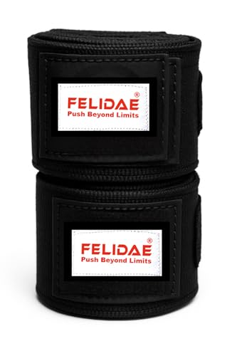 Image of FELIDAE PRO Boxing Wrap for Men Hand Wrap for Boxing Punching Hand Wraps Wrist Supporter for Gym Boxing Bandage for MMA and Martial Arts (110 inch) (Black)