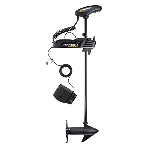 Minn Kota 1358729 Pontoon Freshwater Electric-Steer Bow-Mount Trolling Motor with Digital Maximizer & PowerDrive Foot Control, 70 lbs Thrust, 48