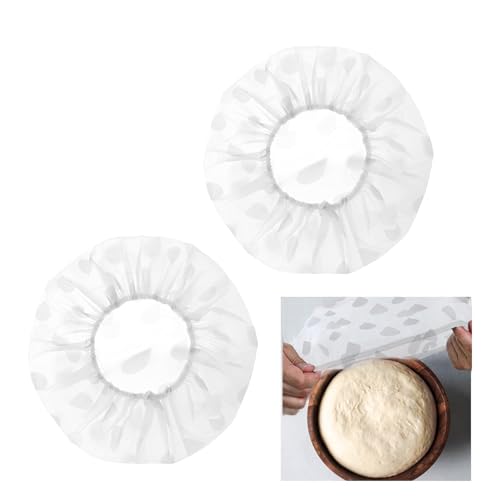 Abdeckhauben für Lebensmittel Brot Backen Zubehör Gärkorb Gärkörbchen Bread Gärfolie Rund Schüsseln Sourdough Abdeckung Covers Gummizug Accessories Frischhaltehauben Abdeckhaube Gärkorb