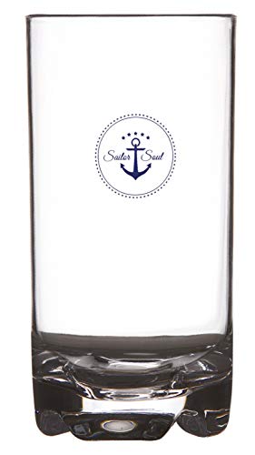 Marine Business Sailor Soul Beverage Glass With Elegant Design, Multi-color