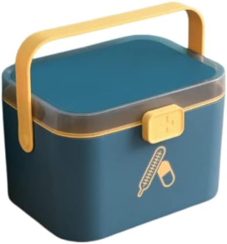 Unlnsiy 救急箱 収納ケース 薬箱 薬入れ 小物入れ 応急ボックス 家庭用 多機能 取っ手付き 北欧スタイル 収納ボックス (S,C)