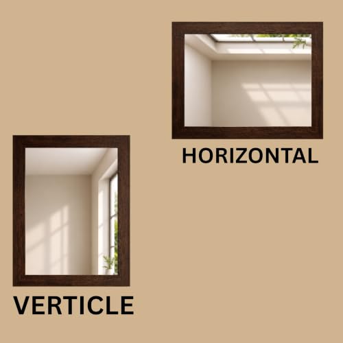 Image of Creative Arts n Frames Wall Decor Hand Crafted Wooden HD Wall Mirror Panel for Living Room Bedroom Lobby Modern Wall Decor Home Decor Items (Regular Chocolate 10X14 inch Framed HD Mirror)