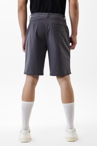 Image of SNITCH Men Casual Shorts | Regular Fit Mid Rise Solid Design | Lightweight 100% Nylon with Smooth Texture & Utility Pockets for Summer & Casual Wear
