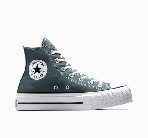 Converse Women's Chuck Taylor All Star High-Top Platform Sneaker, Dark Teal, 8.52