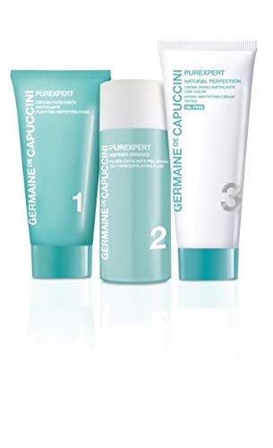Germaine de Capuccini | Purexpert - Purex Natural Perfect 1-2-3 - Tratamiento para piel grasa - Piel más pura, mate y uniforme con un toque de color maquillaje - Pack de 3