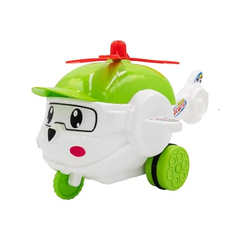 Image of ToyBharat This Multicolour Cartoon Helicopter Toy Features Friction Power for exciting Motion Play. for Kids, it Sparks Imagination, enhances Motor Skills, and Offers Hours of Fun