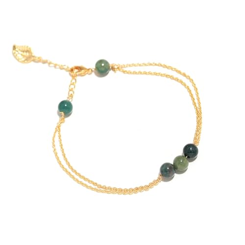 POSHPENDANT Handmade Moss Agate Bead...