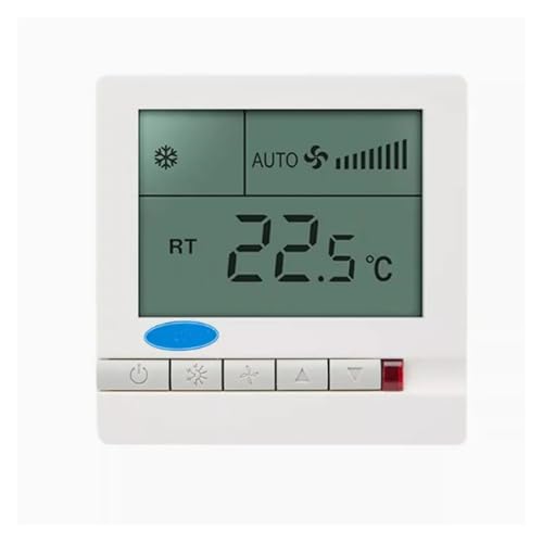 Controlador de temperatura de aire acondicionado central, compatible con Carrier, unidad fan coil TMS710SA, panel de interruptores LCD de tres velocidades.